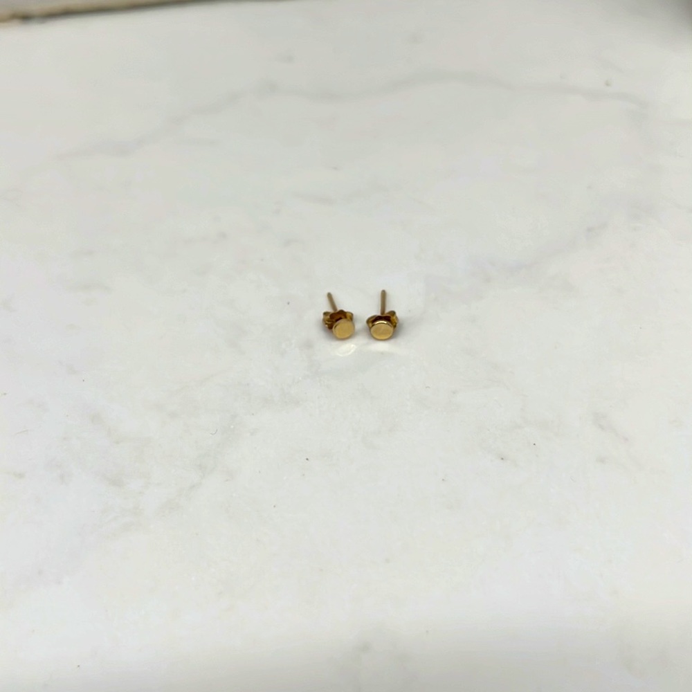 Zoe Chicco 14K ITTY BITTY GOLD DISC STUD